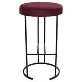 Rexington Home Black 66cm Eastham Velvet Counter Stool