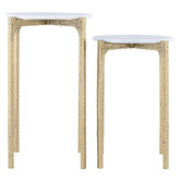 Rexington Home 2 Piece Reston Marble Nesting Side Table Set