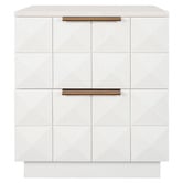 Rexington Home White Bethany Marble Bedside Table