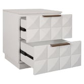 Rexington Home White Bethany Marble Bedside Table