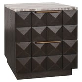 Rexington Home River Brown Bethany Marble Bedside Table