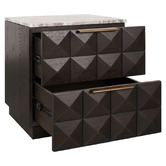 Rexington Home River Brown Bethany Marble Bedside Table
