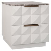 Rexington Home River Brown Bethany Marble Bedside Table