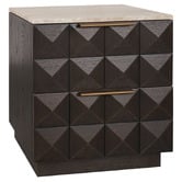 Rexington Home Bethany Travertine Bedside Table