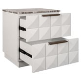 Rexington Home River Brown Bethany Marble Bedside Table