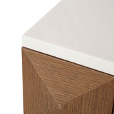 Rexington Home White Bethany Marble Bedside Table