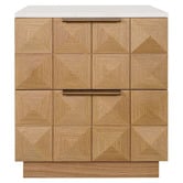 Rexington Home White Bethany Marble Bedside Table