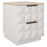 Rexington Home Bethany Travertine Bedside Table