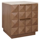 Rexington Home Bethany Travertine Bedside Table