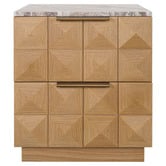 Rexington Home River Brown Bethany Marble Bedside Table