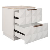 Rexington Home Bethany Travertine Bedside Table