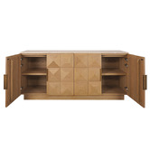 Rexington Home Bethany Travertine &amp; Oak Wood Sideboard