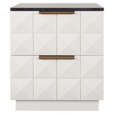 Rexington Home Black Bethany Marble Bedside Table
