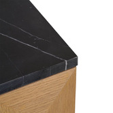 Rexington Home Black Bethany Marble Bedside Table