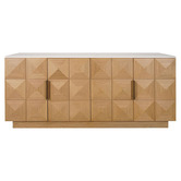 Rexington Home Bethany Marble &amp; Oak Wood Sideboard