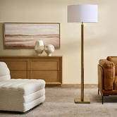Rexington Home Sharline Metal &amp; Linen Floor Lamp