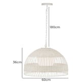 Rexington Home Easton Iron Rattan Pendant Light