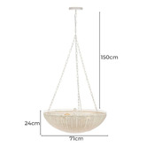 Rexington Home Castine Rattan 4 Light Pendant