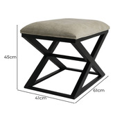 Rexington Home Hamilton Upholstered Accent Stool