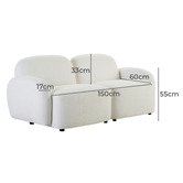 Rexington Home Olean 2 Seater Chenille Sofa