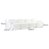 Rexington Home Olean 4 Seater Chenille Sofa