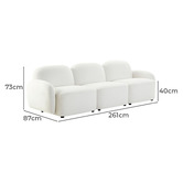Rexington Home Olean 3 Seater Chenille Sofa