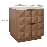 Rexington Home Bethany Travertine Bedside Table