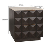 Rexington Home Bethany Travertine Bedside Table