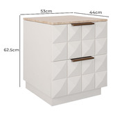 Rexington Home Bethany Travertine Bedside Table