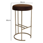 Rexington Home Gold 66cm Eastham Velvet Counter Stool