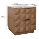 Rexington Home River Brown Bethany Marble Bedside Table