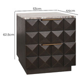 Rexington Home River Brown Bethany Marble Bedside Table