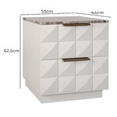 Rexington Home River Brown Bethany Marble Bedside Table