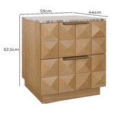 Rexington Home River Brown Bethany Marble Bedside Table