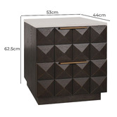 Rexington Home White Bethany Marble Bedside Table