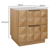 Rexington Home White Bethany Marble Bedside Table
