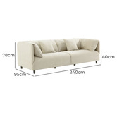 Rexington Home Henderson 3 Seater Upholstered Sofa