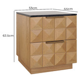 Rexington Home Black Bethany Marble Bedside Table
