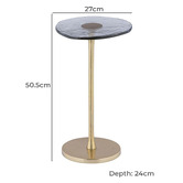 Rexington Home Portem Aluminium &amp; Glass Side Table