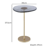 Rexington Home Portem Aluminium &amp; Glass Side Table