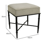 Rexington Home Bridgeton Upholstered Accent Stool