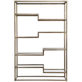 Rexington Home Sterling Iron &amp; Glass Shelving Unit