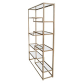 Rexington Home Sterling Iron &amp; Glass Shelving Unit