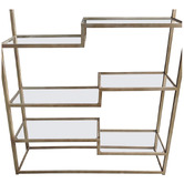 Rexington Home Sterling Iron &amp; Glass Shelving Unit