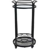Rexington Home Black Wyatt Round Bar Cart
