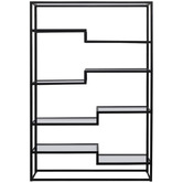 Rexington Home Sterling Iron &amp; Glass Shelving Unit