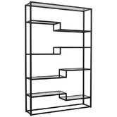 Rexington Home Sterling Iron &amp; Glass Shelving Unit