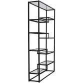 Rexington Home Sterling Iron &amp; Glass Shelving Unit