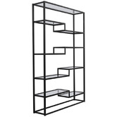 Rexington Home Sterling Iron &amp; Glass Shelving Unit