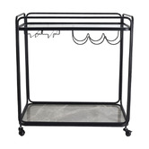 Rexington Home Black Wyatt Rectangular Bar Cart